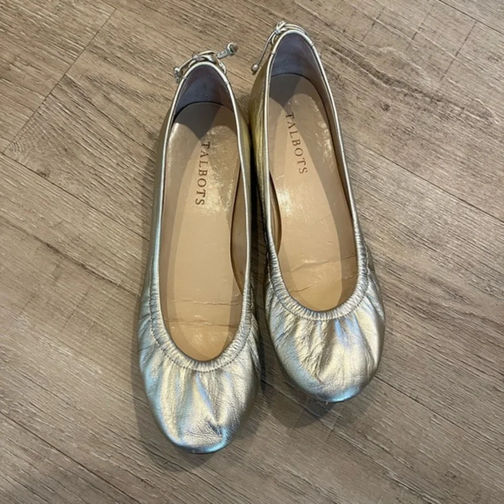 Talbots Women's Gold Ballet Flats 6.5